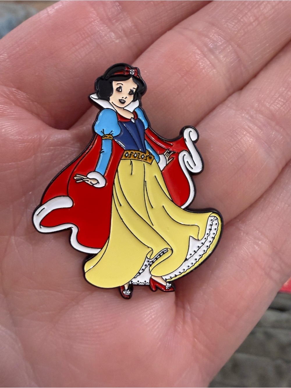 Disney Inspired Snow White Fairy Tale Princess Enamel Pin - Red, Yellow, Blue